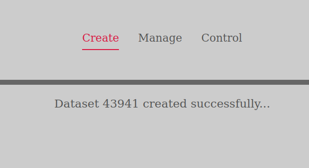 Create Dataset Success