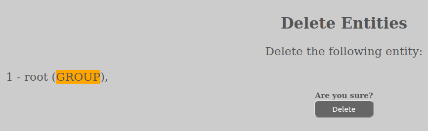 Delete Entity