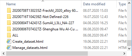 Top folder view